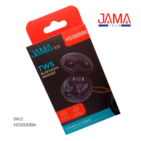 AUDIFONO TWS BLUETOOTH NEGRO JAMATECH - Imagen 2