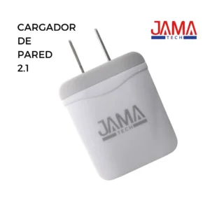 CARGADOR DE PARED+CABLE 2.1A BLANCO-GRIS JAMA TECH