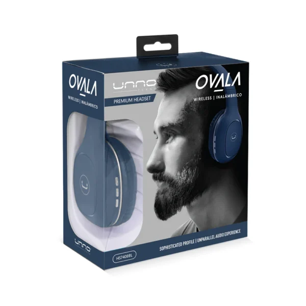 HEADSET BT C_MIC OVALA AZUL UNNO - Imagen 2